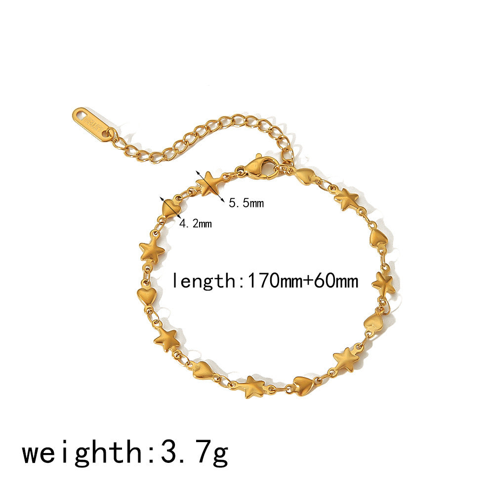 Miraaya 18K Gold Stainless Steel Bracelet Does Not Fade