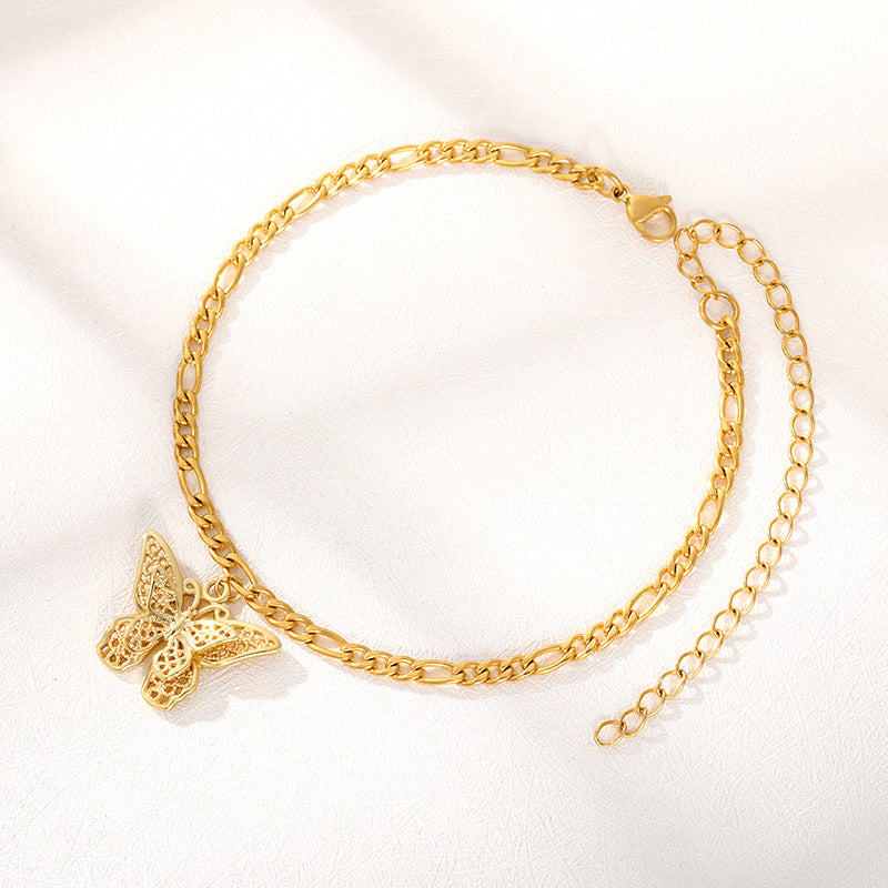 Miraaya Stainless Steel Butterfly Bracelet 18K Gold Bohemia