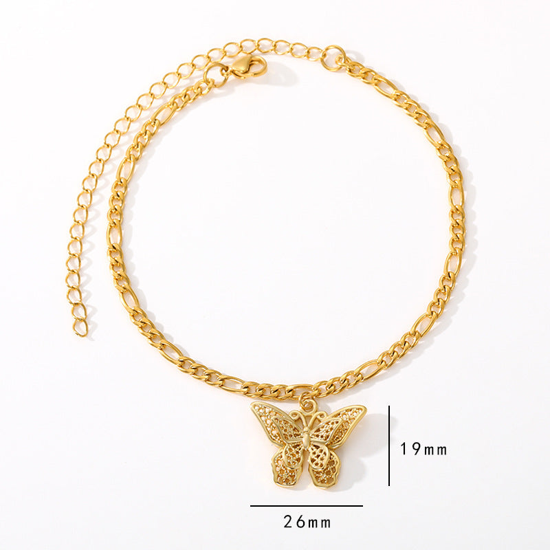 Miraaya Stainless Steel Butterfly Bracelet 18K Gold Bohemia