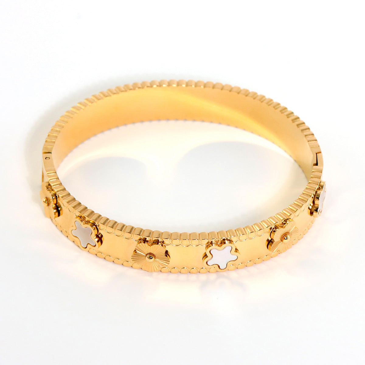 Miraaya Stainless Steel 18K Gold-plated Adjustable Bracelet