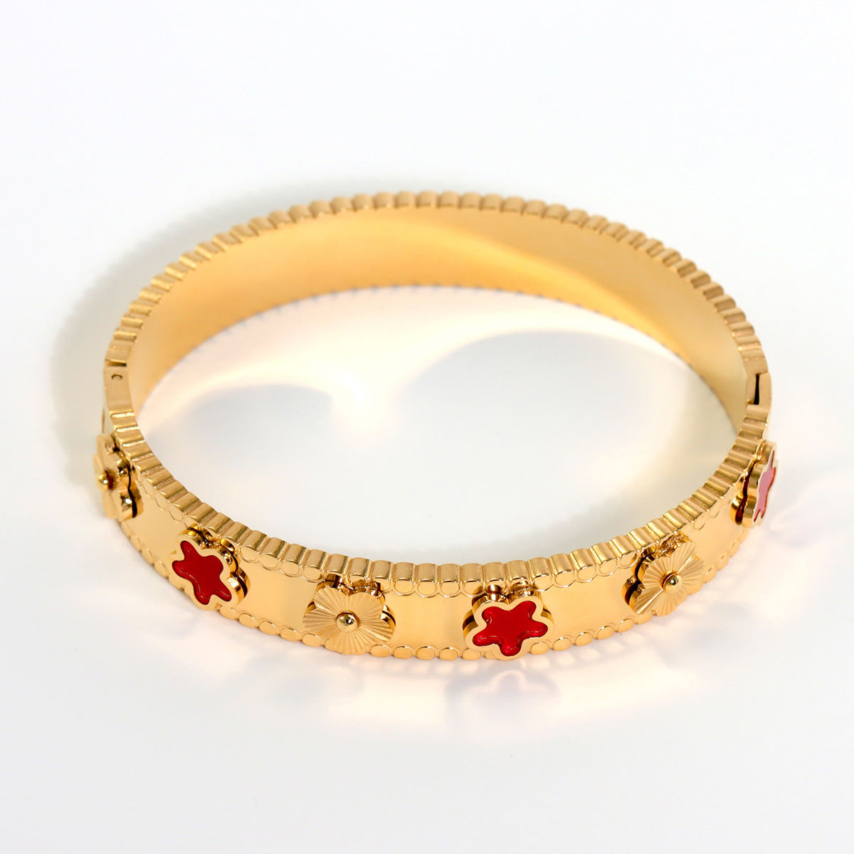 Miraaya Stainless Steel 18K Gold-plated Adjustable Bracelet