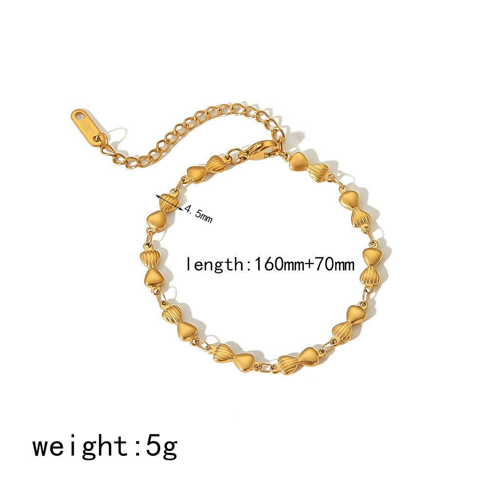 Miraaya 18K Gold Stainless Steel Bracelet Does Not Fade