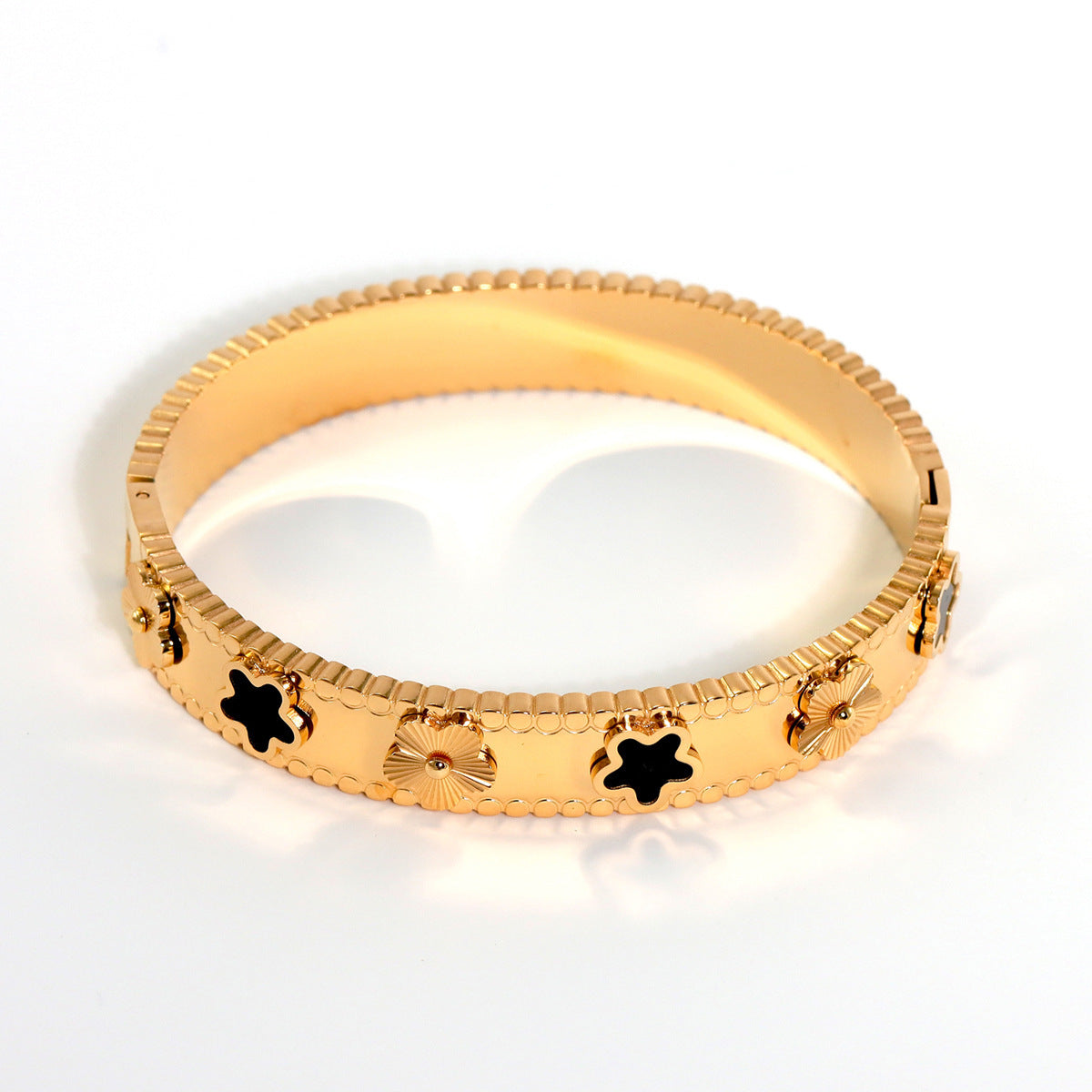 Miraaya Stainless Steel 18K Gold-plated Adjustable Bracelet