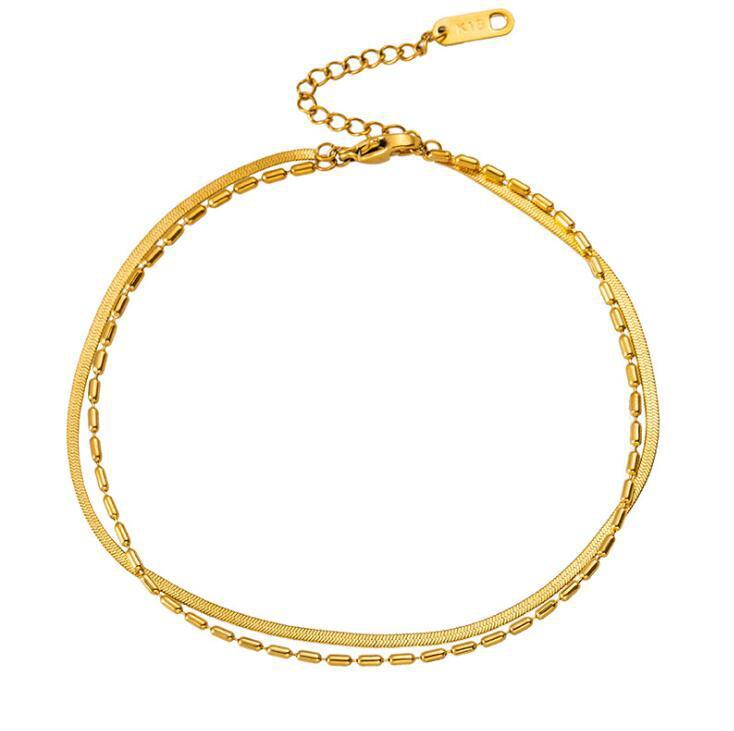 Miraaya Frosty Light Luxury 18k Gold Delicate Bracelet