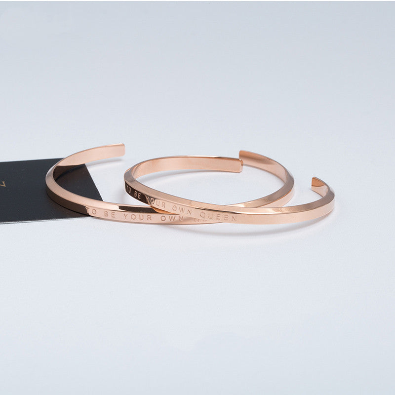 Miraaya 18K Gold Plated Titanium Steel Bracelet