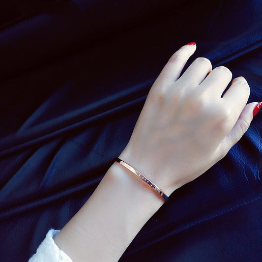Miraaya 18K Gold Plated Titanium Steel Bracelet